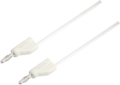 VOLTCRAFT Messleitung [Stecker 4 mm - Stecker 4 mm] 0.25 m Weiß MSB-300 (MSB-300-0.25-WS)