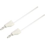 VOLTCRAFT Messleitung [Stecker 4 mm - Stecker 4 mm] 0.25 m Weiß MSB-300 (MSB-300-0.25-WS)