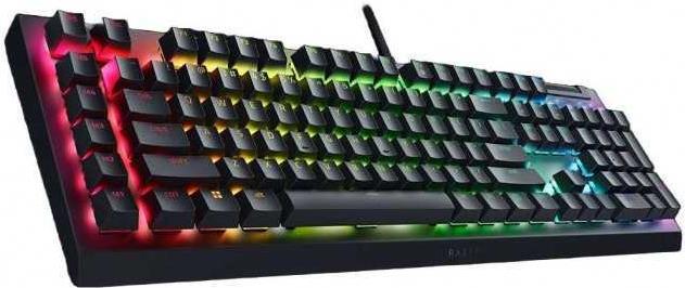 Mechanische Gaming-Tastatur Razer BlackWidow V4 X, gelber Schalter, US-Lieferung, kabelgebunden, Schwarz (RZ03-04701800-R3M1)