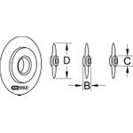 KS TOOLS Ersatzschneidrad für Rohrabschneider, V2A, Ã˜ 18,0 mm (101.1002)