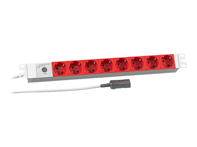 Heinrich Kopp Koop PROFIversal 19" 1HE Steckdosenleiste 8x CEE 7/3, IEC C14, RAL 7035