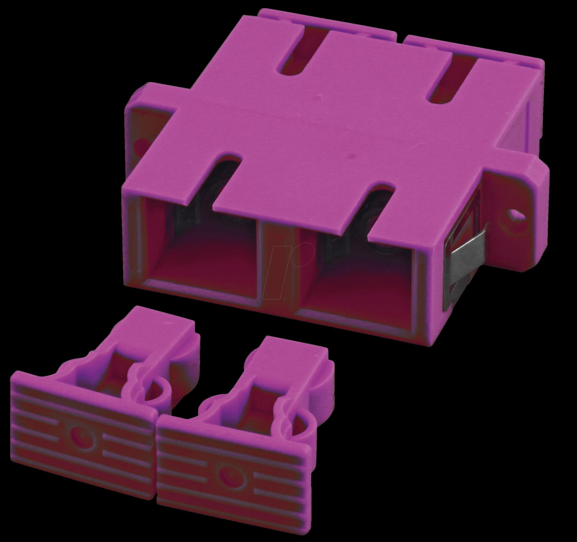 EFB-Elektronik Kupplung SC Duplex OM4 einteilig, erikaviolett, Keramikhülse Hersteller: EFB Elektronik (53333.1)
