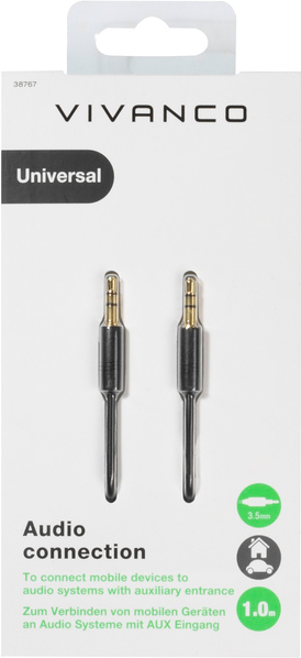 Vivanco Klinke Audio Anschlusskabel [1x Klinkenstecker 3.5 mm 38767