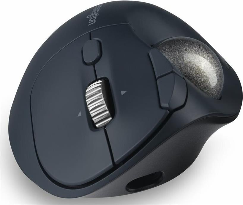 Kensington Pro Fit Ergo TB550 Trackball EQ Kabellos Bluetooth/2,4 GHz Schwarz, Blau-Grau