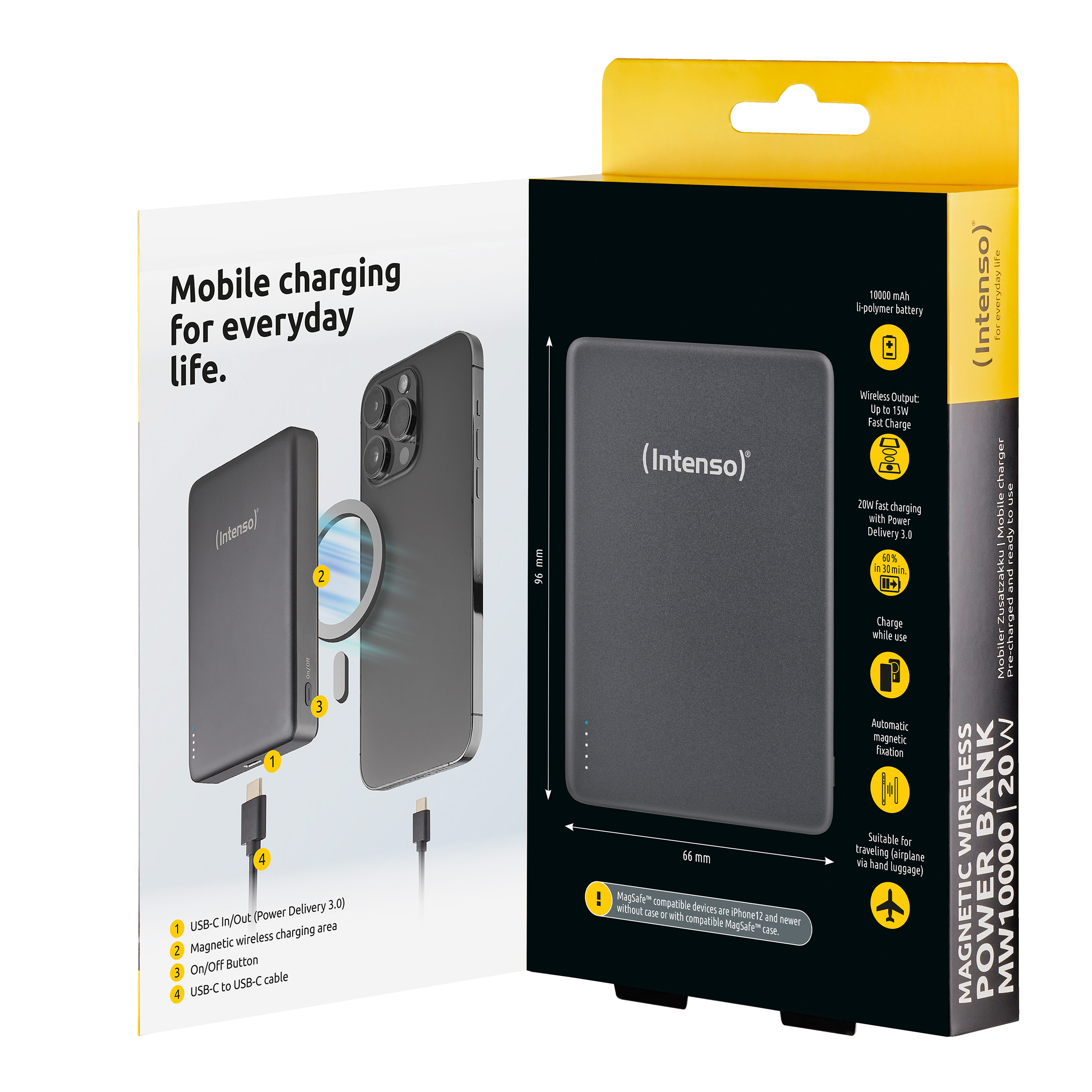 Intenso MW10000 10000 mAh Powerbank Grau