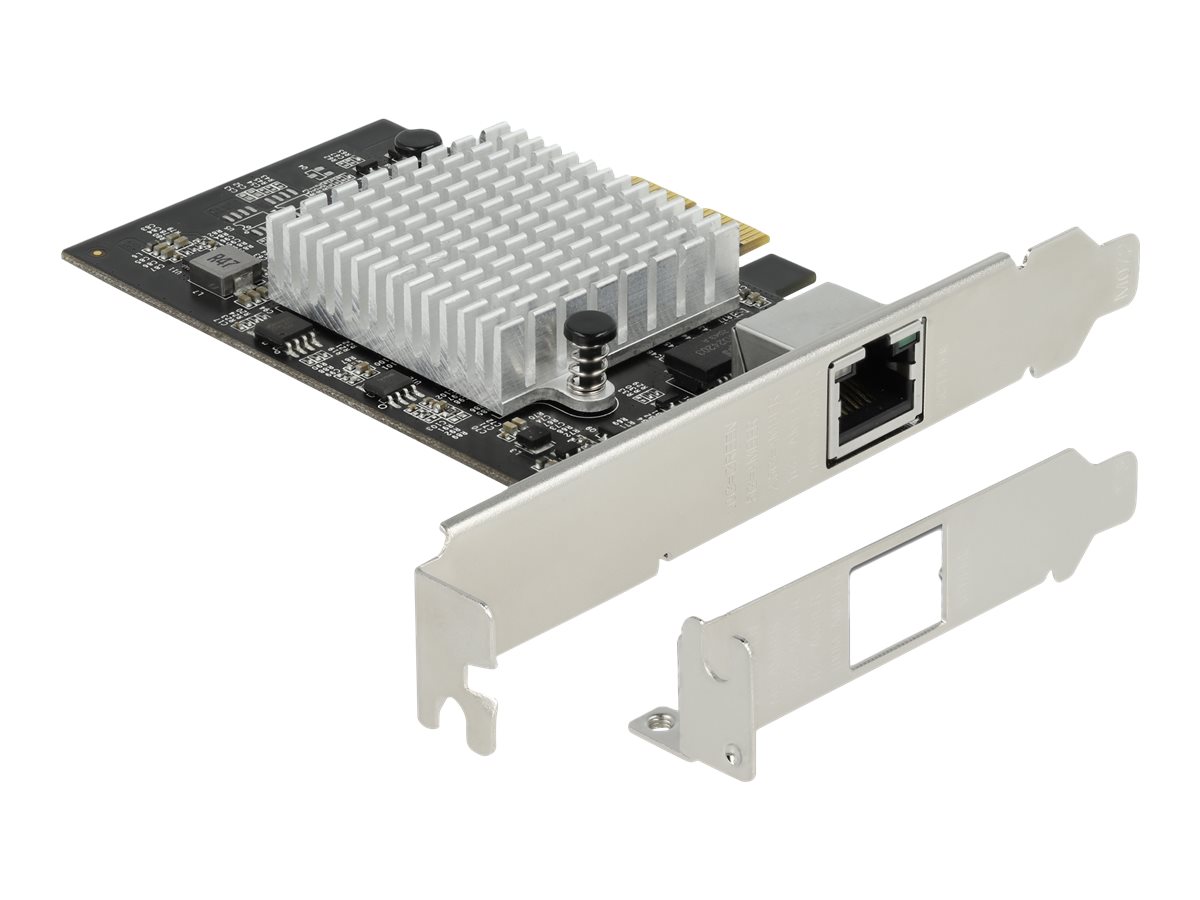 Delock 89528 Netzwerkadapter PCIe 3.0 x2 10 Gbps Schwarz, Silber