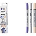 COPIC Ciao Serene Palette Layoutmarker-Set farbsortiert 1,0 + 6,0 mm, 3 St. (220750310)