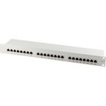 Patchpanel Cat.6 Rackeinbau 48,3 cm (19") 24-Port lichtgrau (75074)