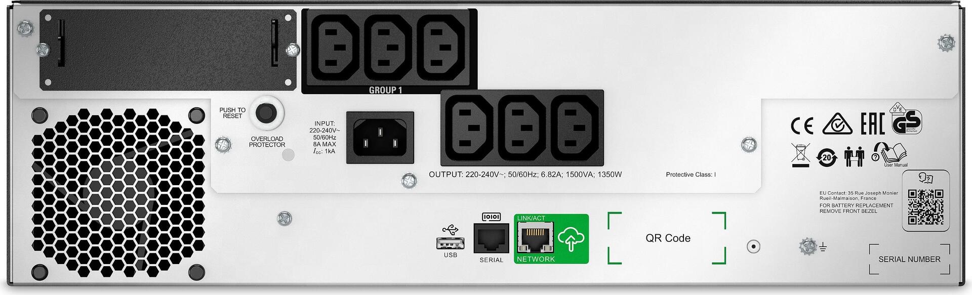 APC Schneider APC Smart-UPS Li-Ion 1500VA Short Depth with SmartConnect (SMTL1500RMI3UC)