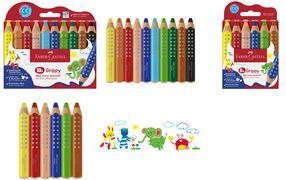FABER-CASTELL Grippy Buntstifte farbsortiert, 10 St. (110624)