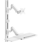 SpeaKa Professional SP-MM-960 Monitor-Wandhalterung mit Tastaturablage 17-43" weiß höhenverstellbar