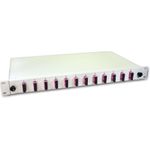 Lightwin LWL Spleissbox, 24 Fasern, 12x DSC Multimode, 50/125µm OM4 Pigtail Spleißboxen (SPBOX 24G50 OM4 DSC)