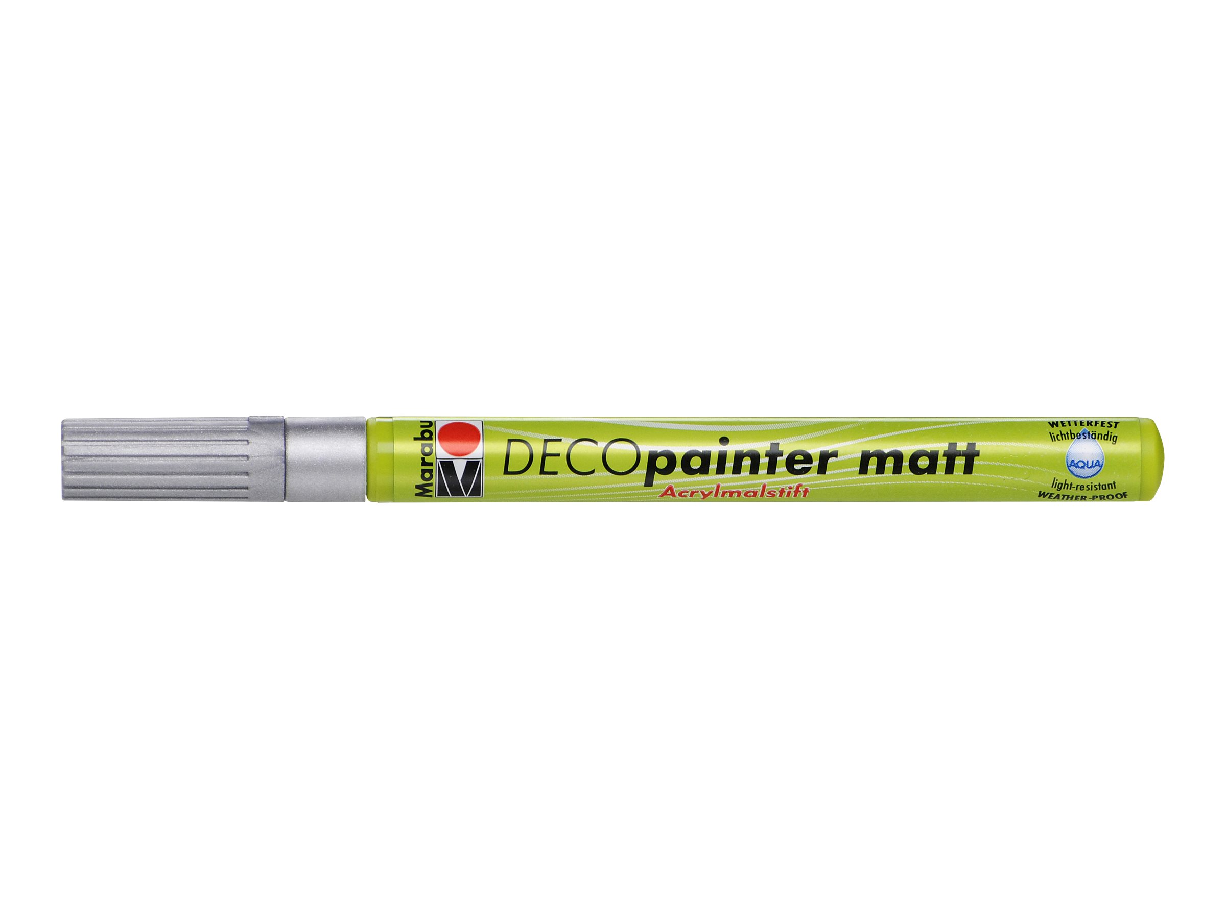 Marabu Deco Painter matt Acrylmarker 082, 1-2 mm, Silber