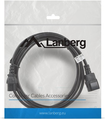 Lanberg CA-C13E-11CC-0030-BK Stromkabel Schwarz 3 m C13-Koppler C14-Koppler (CA-C13E-11CC-0030-BK)