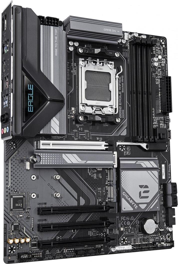 GIGABYTE B850 EAGLE WIFI6E Motherboard - AMD Ryzen 9000 Serie CPUs, 8+2+2 Phasen digitales VRM, bis zu 8200MHz DDR5 (OC), 1xPCIe 5.0 + 2xPCIe 4.0 M.2, GbE LAN, WIFI 6E, USB 3.2 Gen 2 (B850 EAGLE WIFI6E)