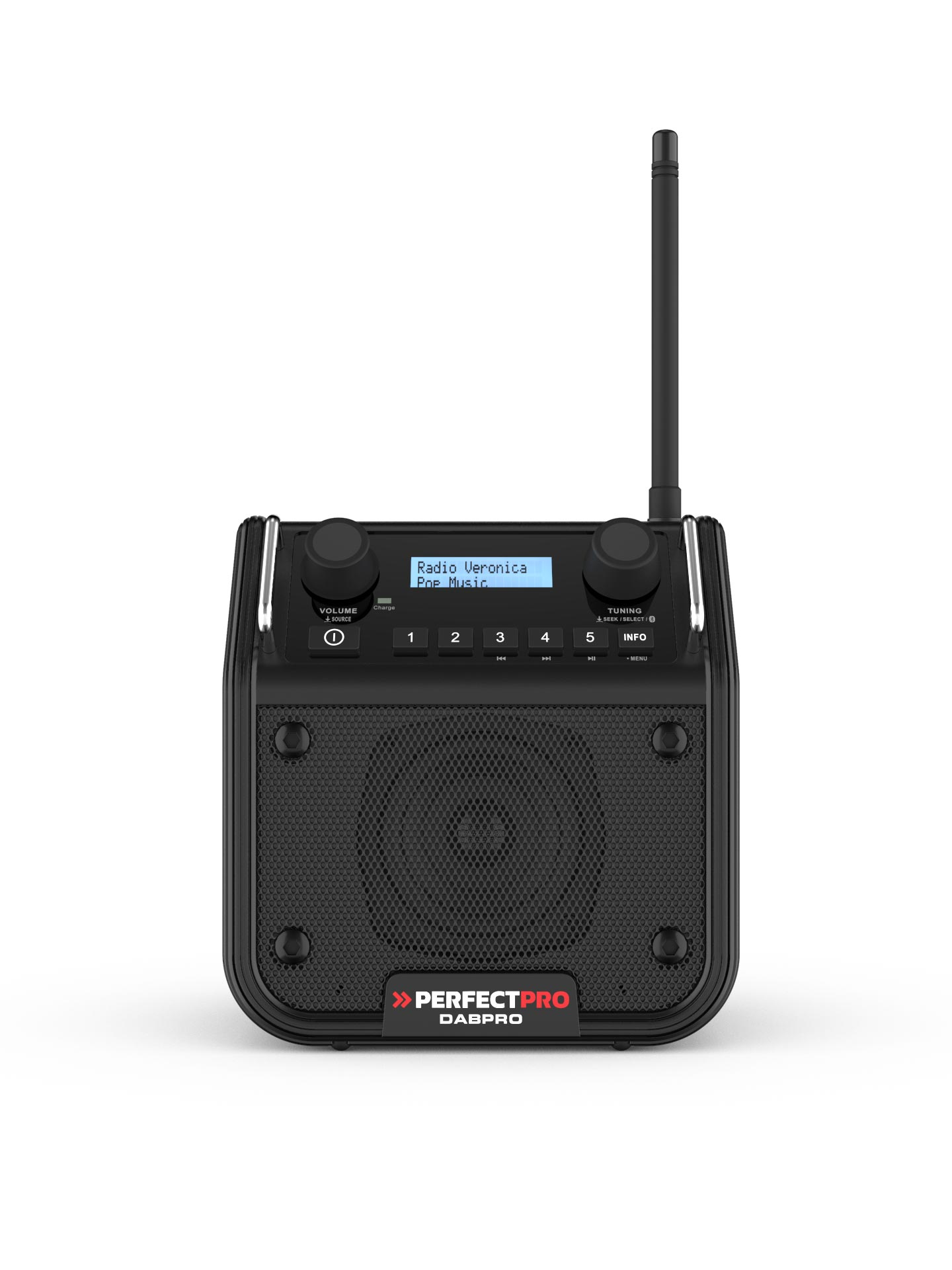 PerfectPro DABPRO Baustellenradio DAB+/FM Bluetooth Schwarz