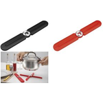 WEDO Design-Topfuntersetzer aus Silikon, klappbar, rot platzsparend, zu einem Kreuz aufklappbar, nicht spül - 1 Stück (206 300102)