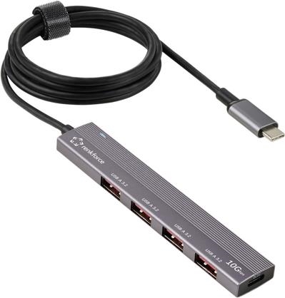 Renkforce RF-USBCH-200 1+4 Port USB-C USB 3.2 Gen 1 Multiport Hub mit Aluminiumgehäuse (RF-6700798)