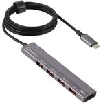 Renkforce RF-USBCH-200 1+4 Port USB-C USB 3.2 Gen 1 Multiport Hub mit Aluminiumgehäuse (RF-6700798)