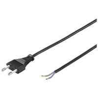 Wentronic Goobay Euro Kabel zum Konfektionieren, 1,5 m, Schwarz, Schwarz - Eurostecker (Typ C, CEE 7/16) > lose Kabelenden (50085)