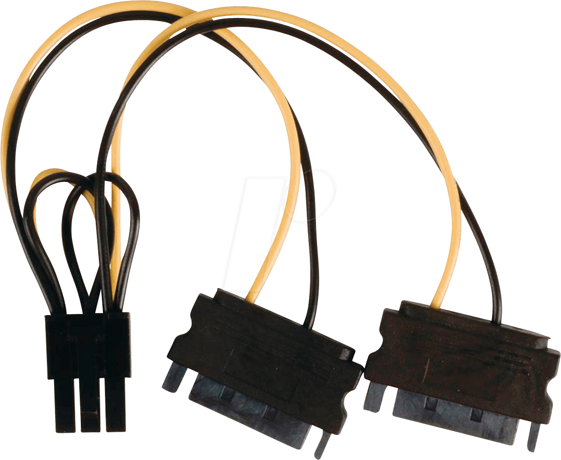 N CCGP74205VA015 Internes Netzkabel 2x 15-pol SATA-Stecker> PCIe-Buchse 0.15 (CCGP74205VA015)