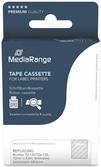 MediaRange Schriftbandkassette weiß auf transparent 8m x 12mm (MRBTZ135)