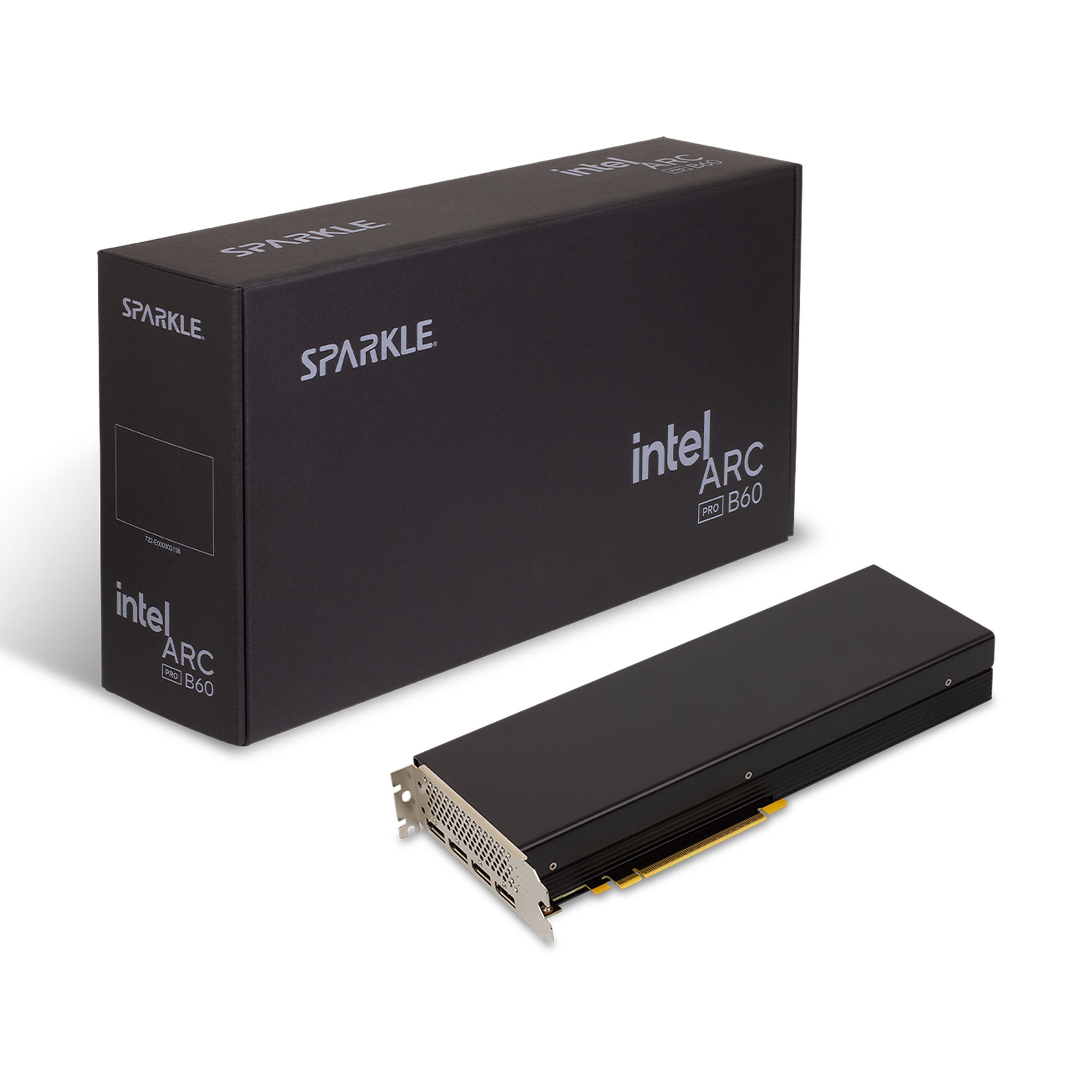 SPARKLE Intel Arc Pro B60 Pro Grafikkarte 24 GB GDDR6 Passivkühlung Schwarz