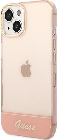 Guess PC/TPU Camera Outline Translucent Case für Apple iPhone 14 Max - pink (GUHCP14MHGCOP)