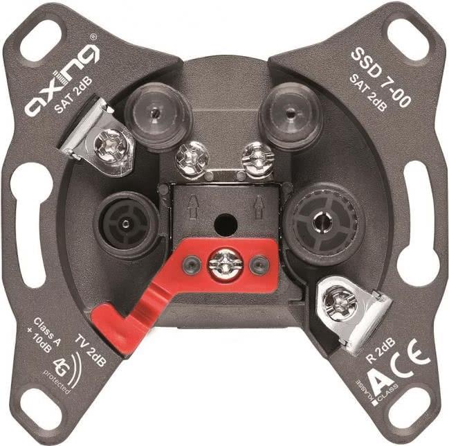 Axing SSD 7-00 2x SAT + TV + Radio Braun Steckdose (SSD 7-00)