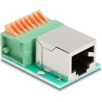 Delock RJ45 Buchse zu Terminalblock mit Drucktaster Cat.5e (90652)
