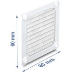 Delock Lüftergitter 60 x 60 mm Aluminium – Lüfter Staubfilter mit Edelstahl-Filtergewebe (67455)