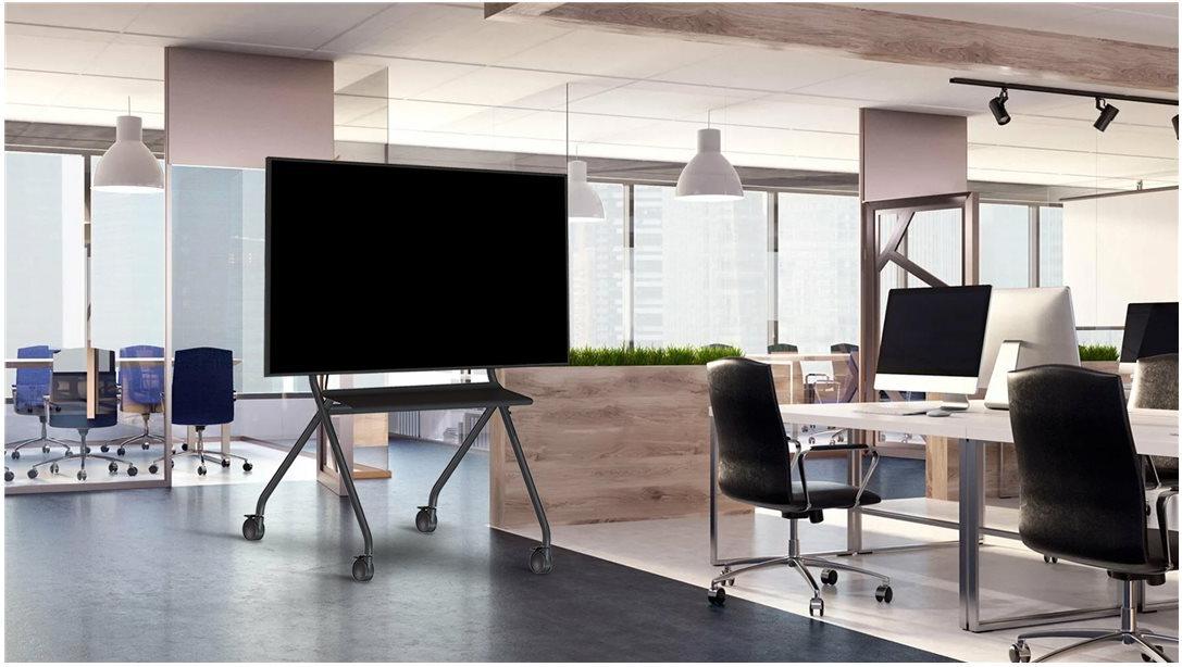 Vision VFM-F12 Displaywagen 55"-100" Stahl Mattschwarz
