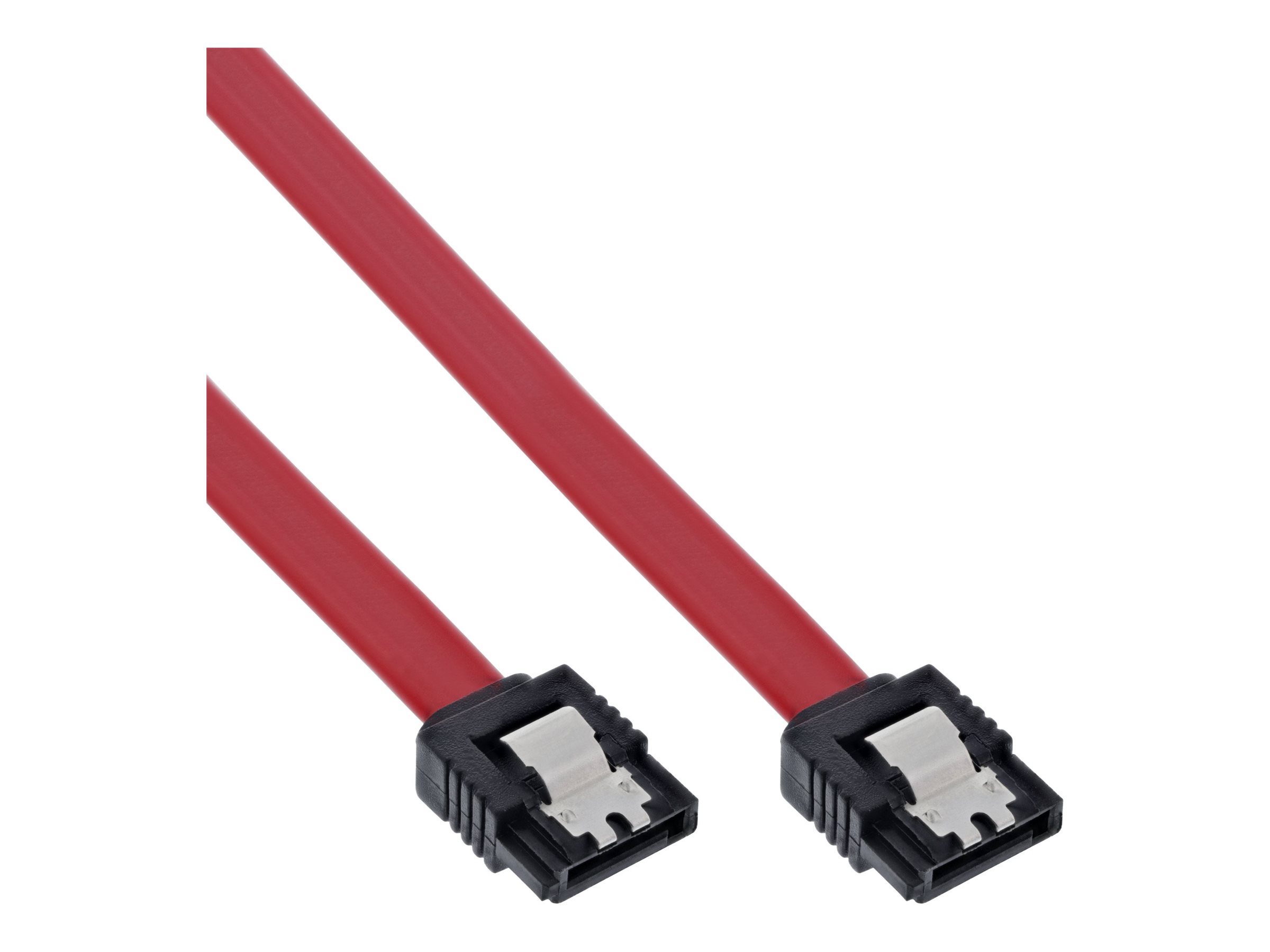 InLine SATA-Kabel mit Sicherheitslasche 0,3 m Rot