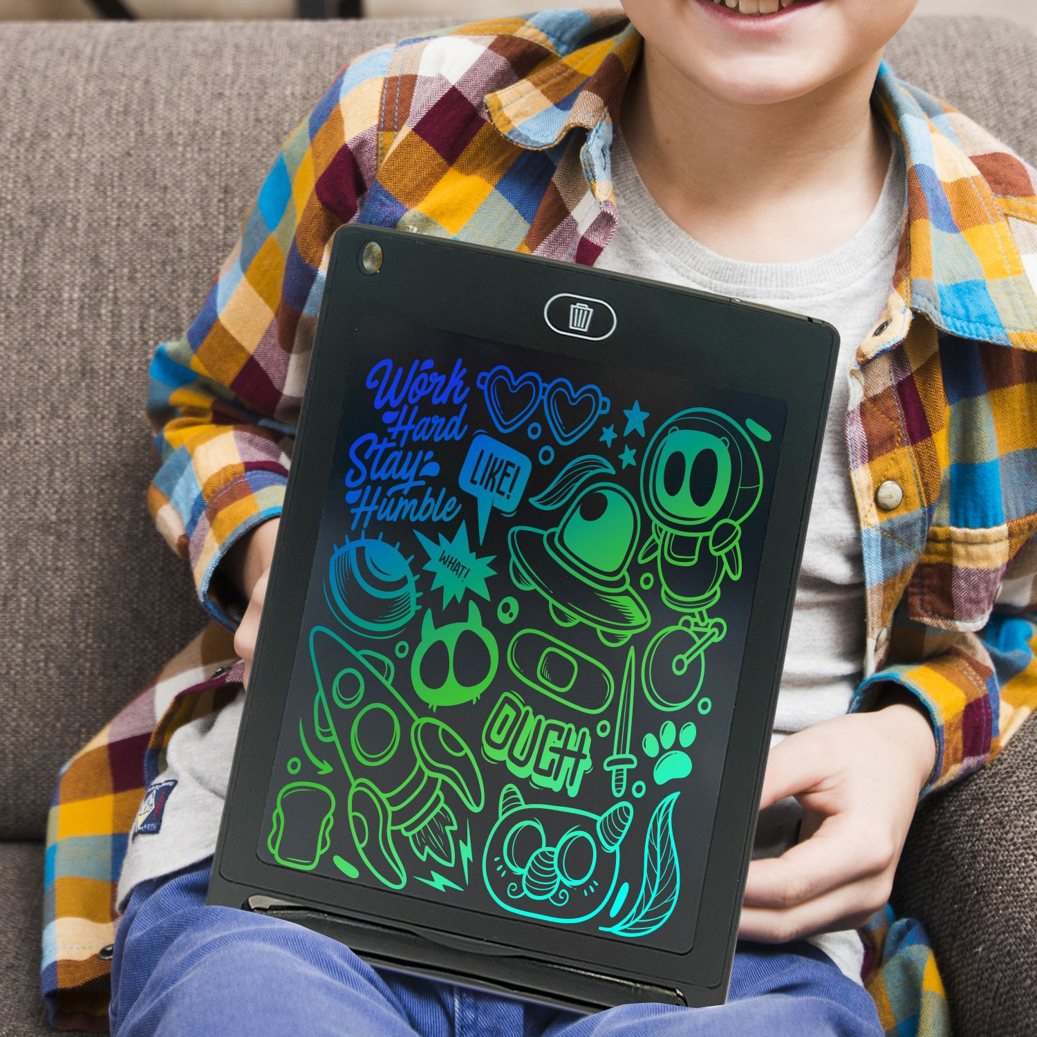 Mad Monkey Multi Colour Tablet Sketch Pad Schwarz