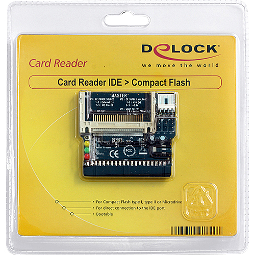 Delock IDE 40 Pin auf Compact Flash Konverter – Kartenleser intern