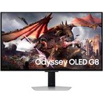 SAMSUNG Odyssey QD-OLED G80SD S32DG800SU, Gaming-Monitor 80 cm (32 Zoll), silber, UltraHD/4K, HDR, Fernbedienung, 240Hz Panel (LS32DG802SUXDU)