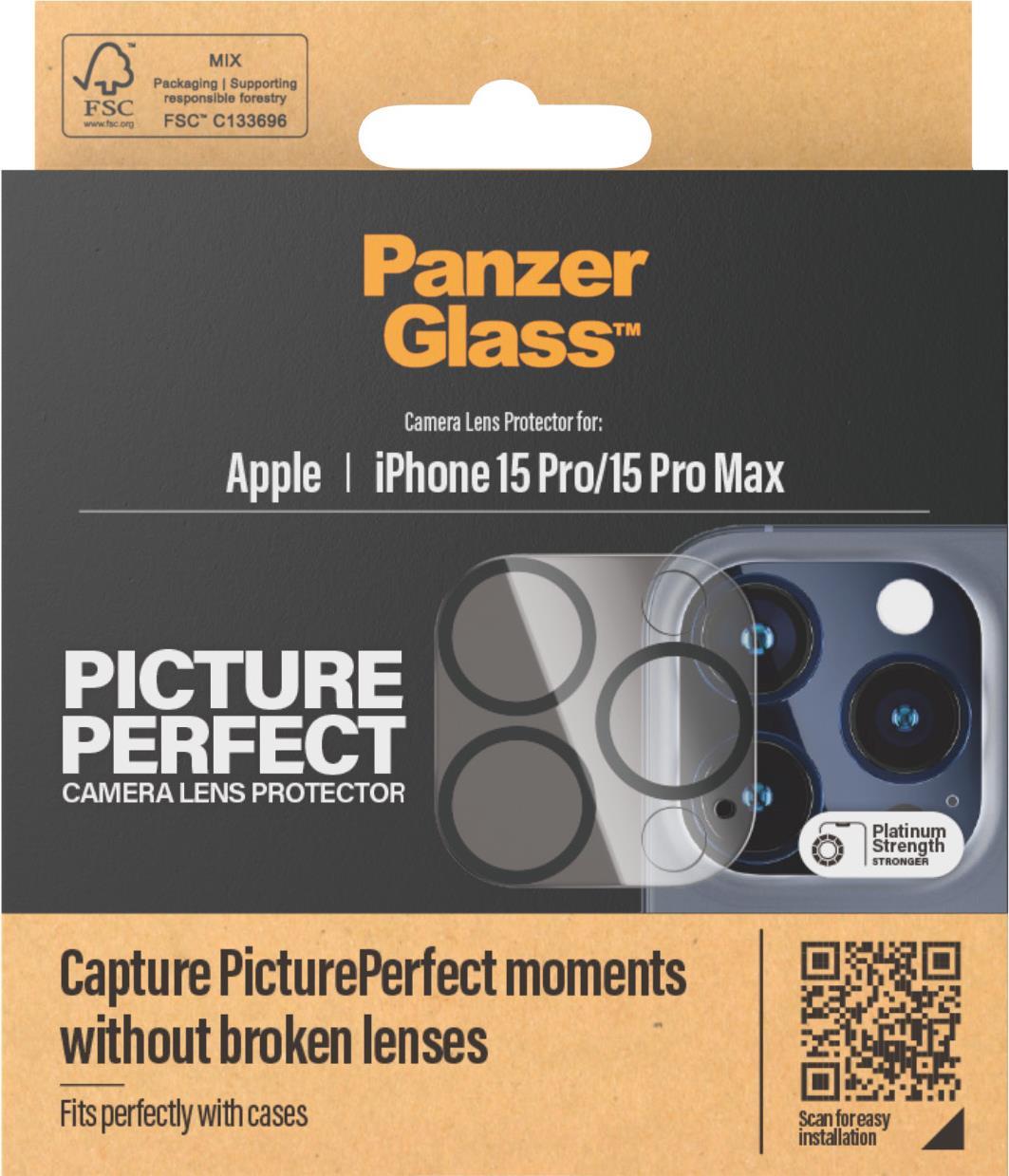 PanzerGlass ™ PicturePerfect Kameraschutz iPhone 15 Pro | 15 Pro Max (1137)