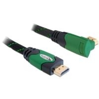 Delock Kabel High Speed HDMI mit Ethernet - HDMI A Stecker > HDMI A Stecker gewinkelt 4K 5 m (82954)