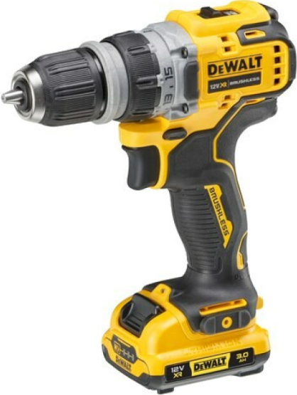 DeWALT DCD703L2T-QW. Produktdesign: Handbohrmaschine, Spannzange Typ: Ohne Schlüssel. Spannbereich (max.): 1 cm, Leerlaufdrehzahl (max.): 1500 RPM, Bohrdurchmesser in Holz (max.): 2 cm. Energiequelle: Akku, Eingangsleistung: 250 W, Akku-/Batterietechnologie: Lithium-Ion (Li-Ion). Gewicht: 900 g, Tiefe: 107 mm (DCD703L2T-QW)