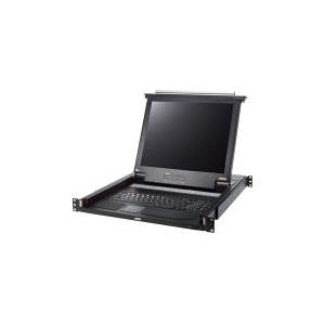ATEN CL1000M KVM-Konsole, 43cm LCD, VGA, PS/2-USB, Tastaturlayout CH (CL1000M CH)