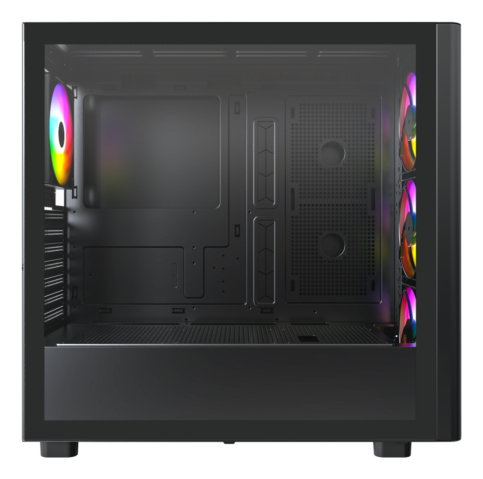 Montech XR Wood Midi-Tower ATX PC-Gehäuse Tempered Glass ARGB Schwarz
