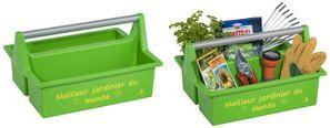 allit Tragekasten McPlus Carry "Jardinier", grün ergonomischer Bügelgriff aus Aluminium, 2 große Fächer, - 1 Stück (8500906006)