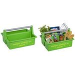 allit Tragekasten McPlus Carry "Jardinier", grün ergonomischer Bügelgriff aus Aluminium, 2 große Fächer, - 1 Stück (8500906006)