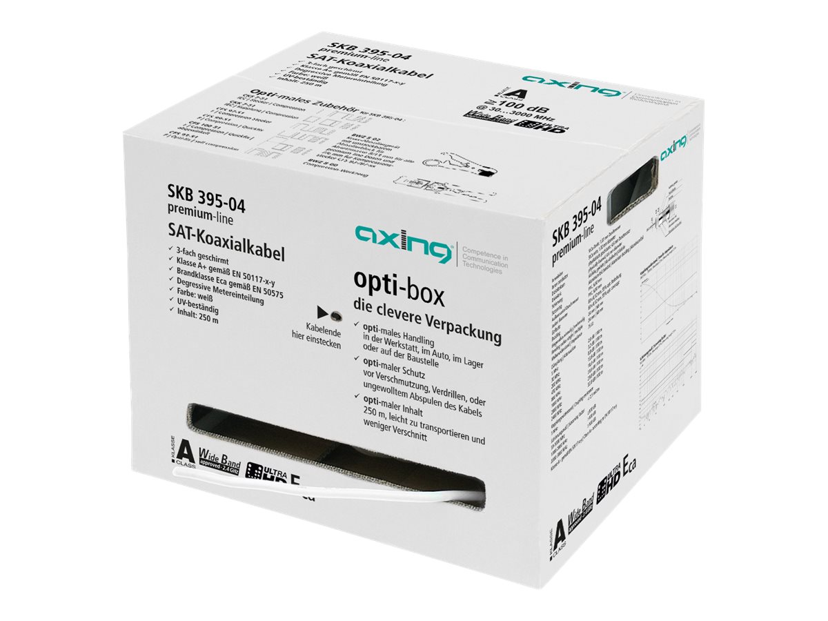 AXING premium-line SKB 395-04 Koaxialkabel 250 m Weiß
