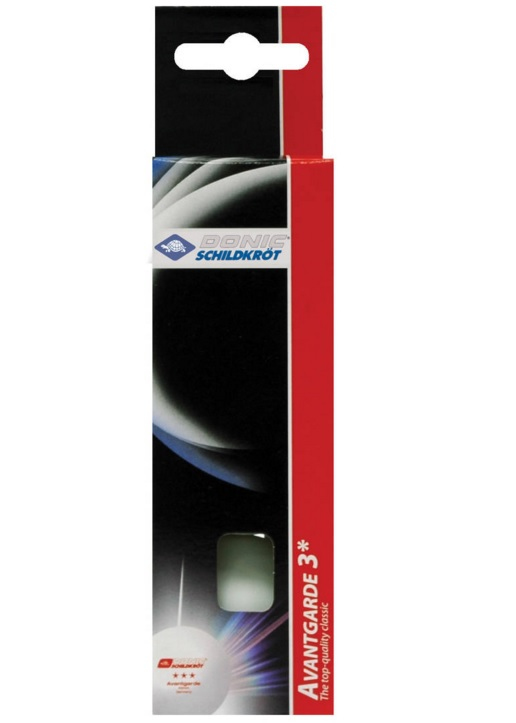 Donic Schildkröt 608334 Tischtennisball 3 Stück Weiß