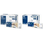TORK Xpressnap Spender-Servietten, 213 x 330 mm, weiß 2-lagig, Tissue, 1/4 Falz, extra soft, Blätterdesign, - 1 Stück (13 670)