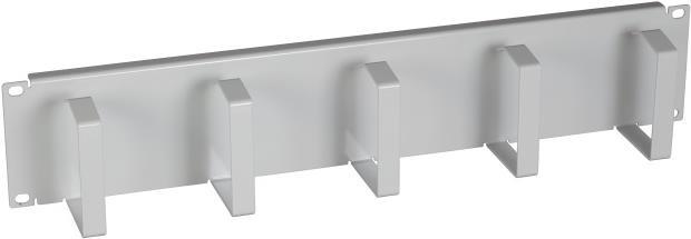 EFB-Elektronik 48,30cm (19") 2HE Kabelführungspanel, 5 Bügel, Stahl RAL7035 Hersteller: EFB Elektronik (699998N)