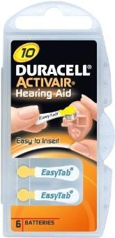 Duracell ActivAir DA10 Hörgerätezelle (6er Blister) (F3 DA10)