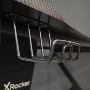 X-Rocker Ocelot Gaming-Schreibtisch 115 x 73,5 cm Stahl Carbonfaser Schwarz, Blau, Rot