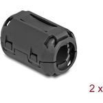 Delock Ferritkern / Ferritring für Rundkabel 13 mm 2 Stück schwarz (80948)